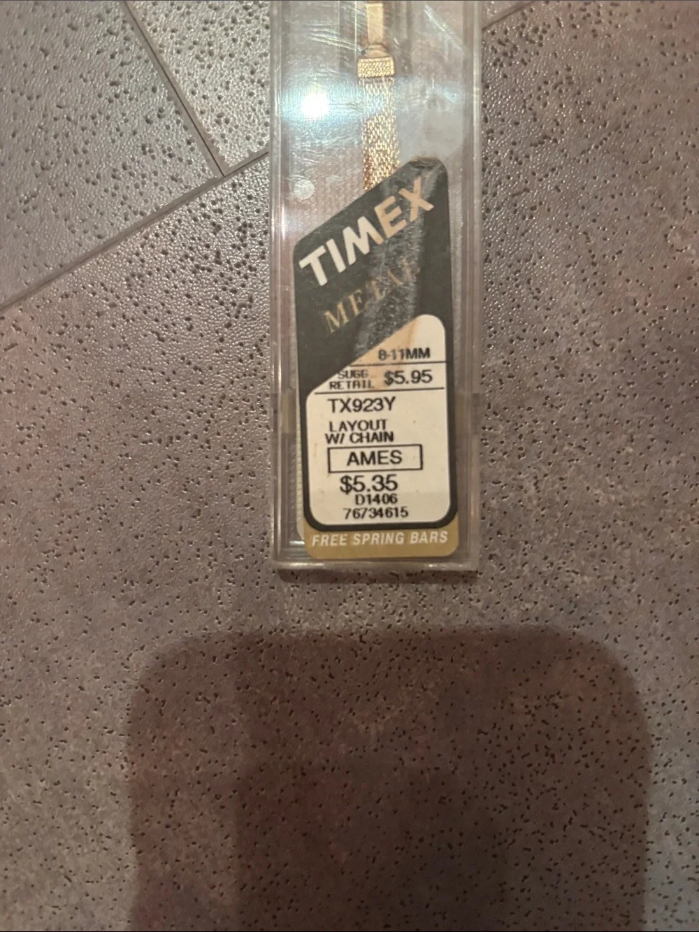 Timex Gold layout with chain 8-11MM Watch Band